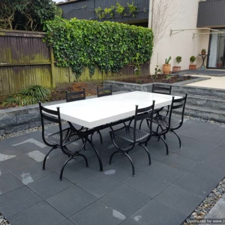Mediterrean Concrete Table is a beautiful table to own. Contact Sanstone NZ