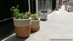 Large round concrete planter-polaris manufactured by Sanstone NZ
