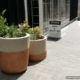 Large round concrete planter-polaris manufactured by Sanstone NZ