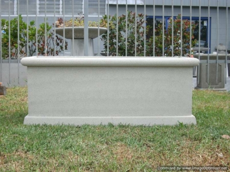 Concrete trough planters - Round Lipped