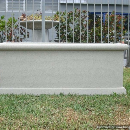 Concrete trough planters - Round Lipped