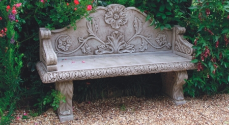 Scrolled garden seat