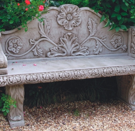 Scrolled garden seat