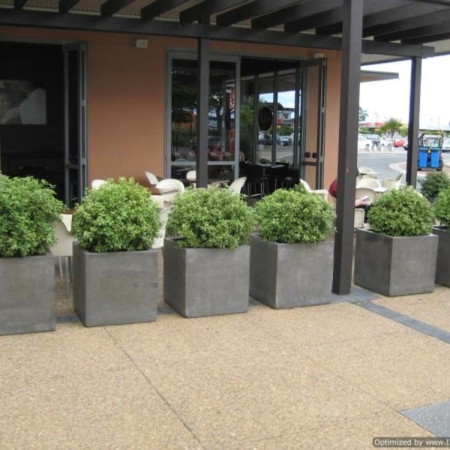 Concrete Cube Planter-Straight sided