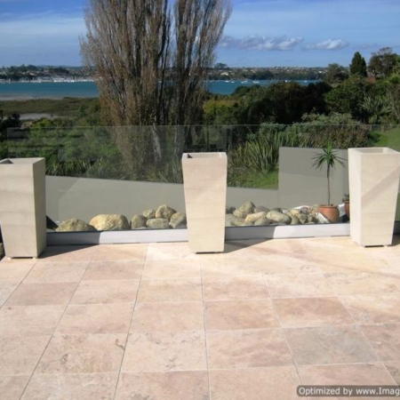 Pyramid concrete planters made by Sanstone NZ